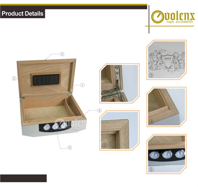 烤漆雪茄盒_钢琴烤漆雪茄盒 银色精典款雪茄盒 厂家直销 含3个湿度计 