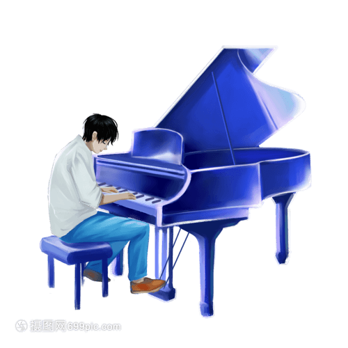弹钢琴的少年